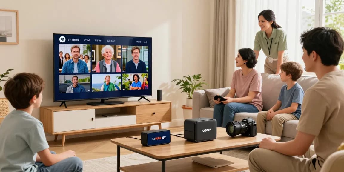 Reliable British IPTV service setup by a trusted local provider in a family home.
