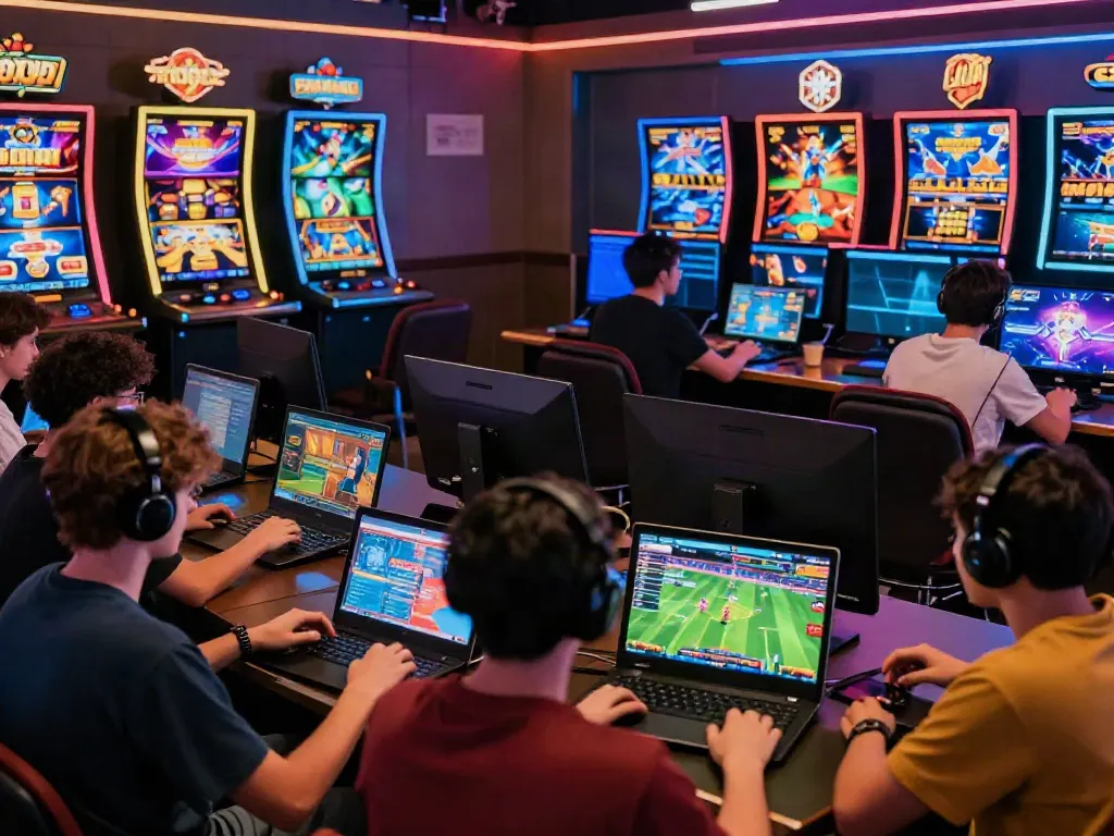 Dynamic gaming environment at http://gem88-mobile.com with players enjoying diverse online games.