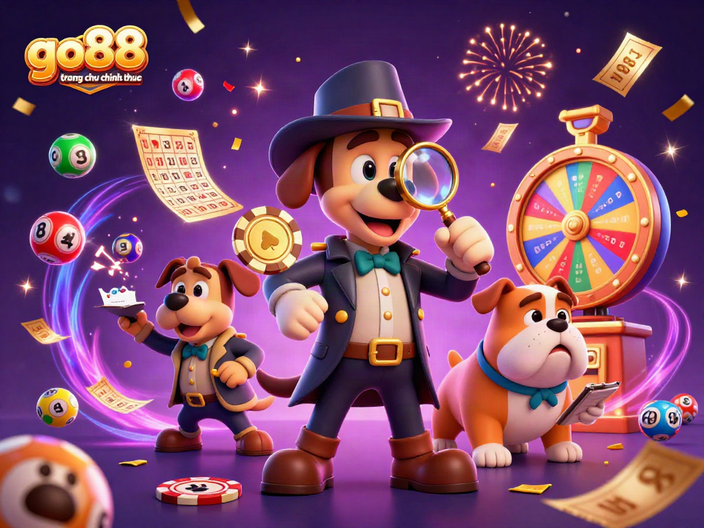 Engage with go88 trang chu chinh thuc while exploring vibrant lottery-themed animations and characters.
