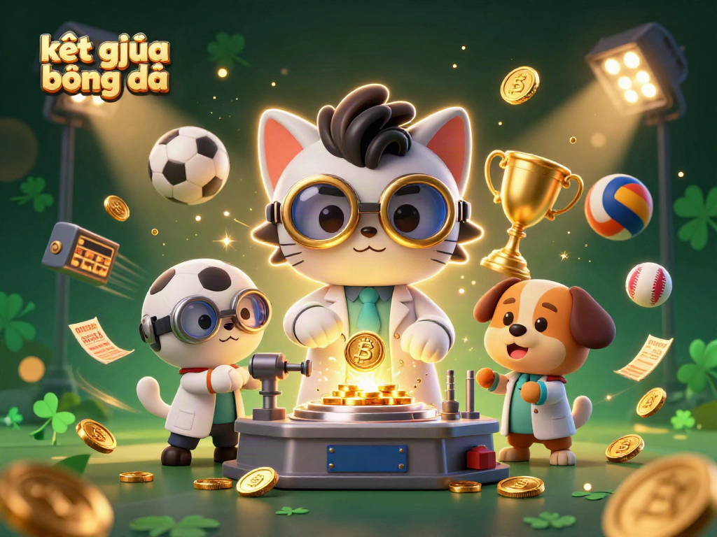 Bet on kết quả bóng đá with excitement as the mad scientist cat and dog demonstrate casino fun!