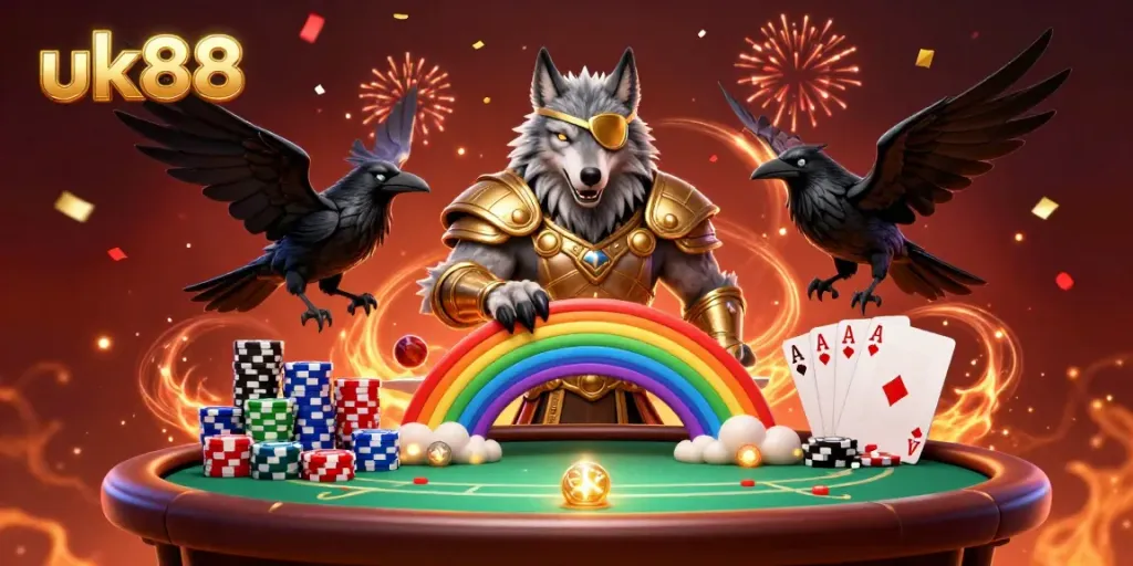 Engage in thrilling gameplay at uk88 with Norse-inspired characters and dynamic casino elements.