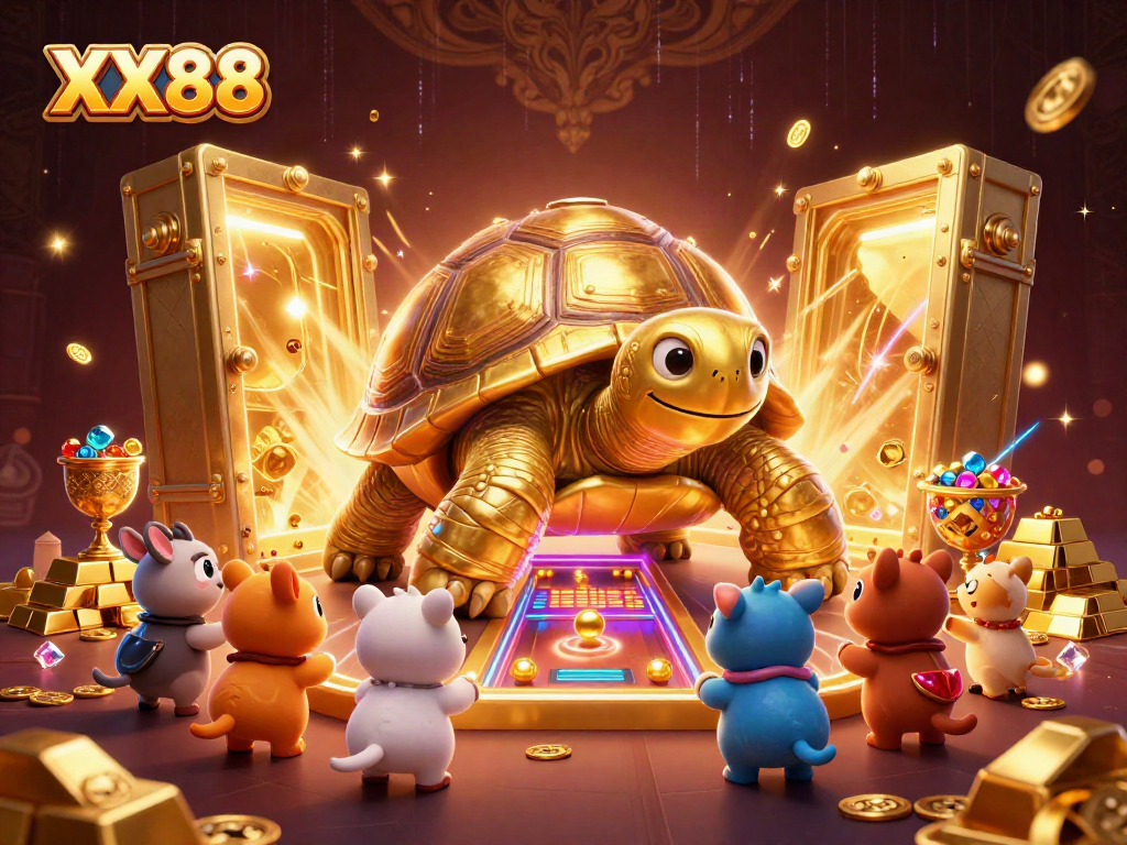 Experience the excitement of XX88 with a giant tortoise pinball machine and treasures galore.