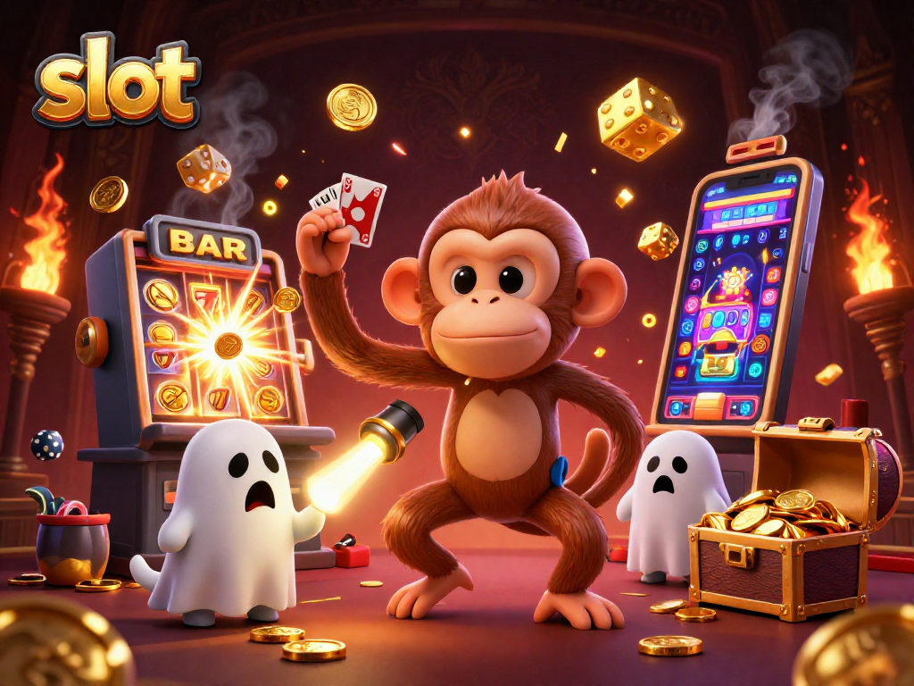Slot machine jackpot explosion captivating players with golden coins and vibrant symbols.