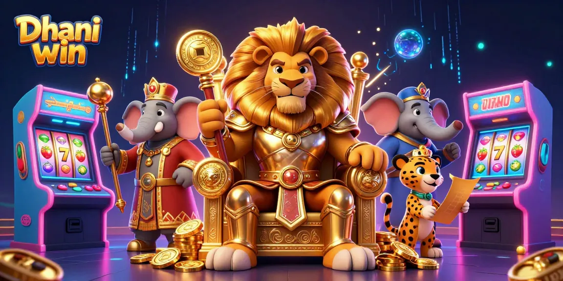 Dhani win players enjoy thrilling games with a lion king, elephant advisor, and cheetah messenger.