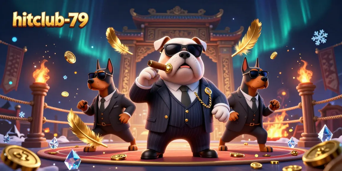 Experience the excitement at hitclub-79 with vibrant characters in a dynamic casino scene.